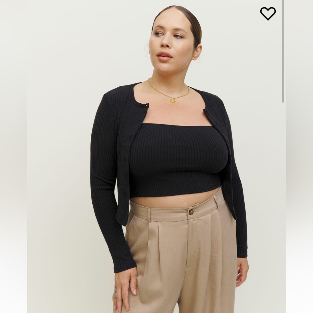 Reformation Ruby knit cardigan set